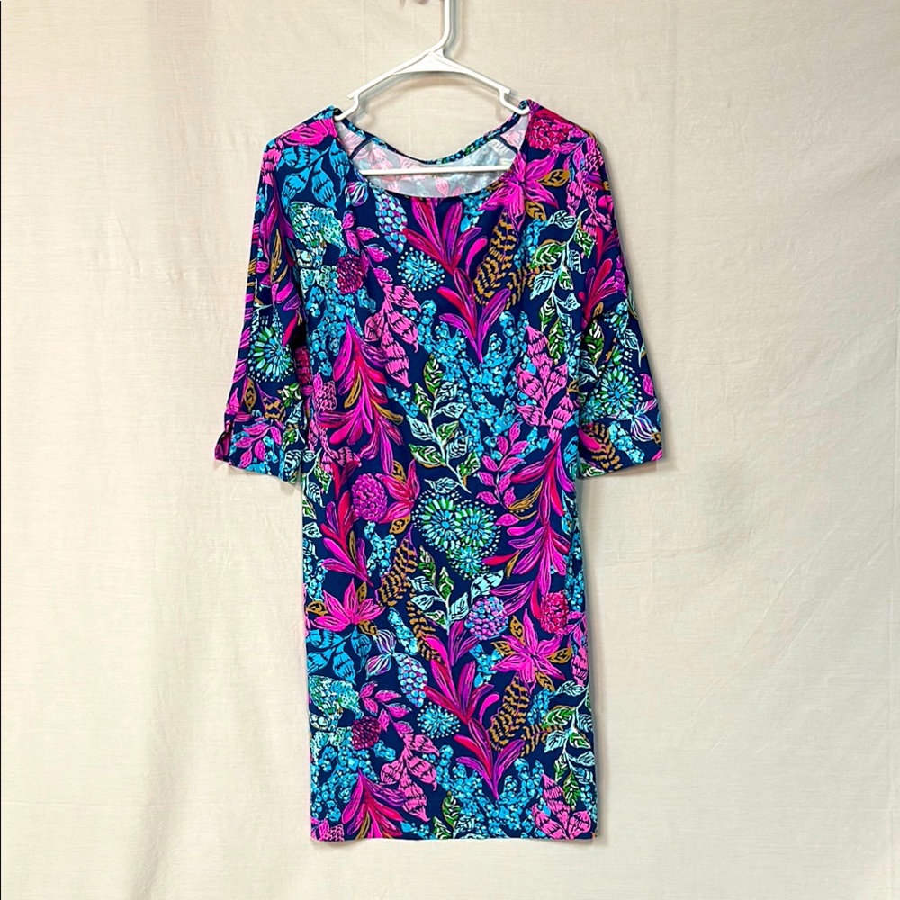 Lilly Pulitzer Braedyn Floral Dress 3/4 sleeve, pullover ChillyLilly